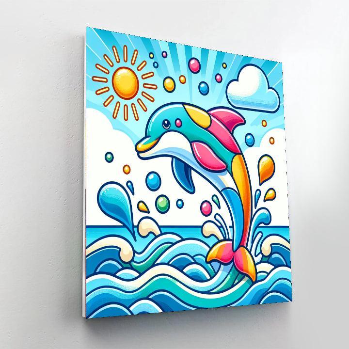 Dashing Dolphin Paint By Color