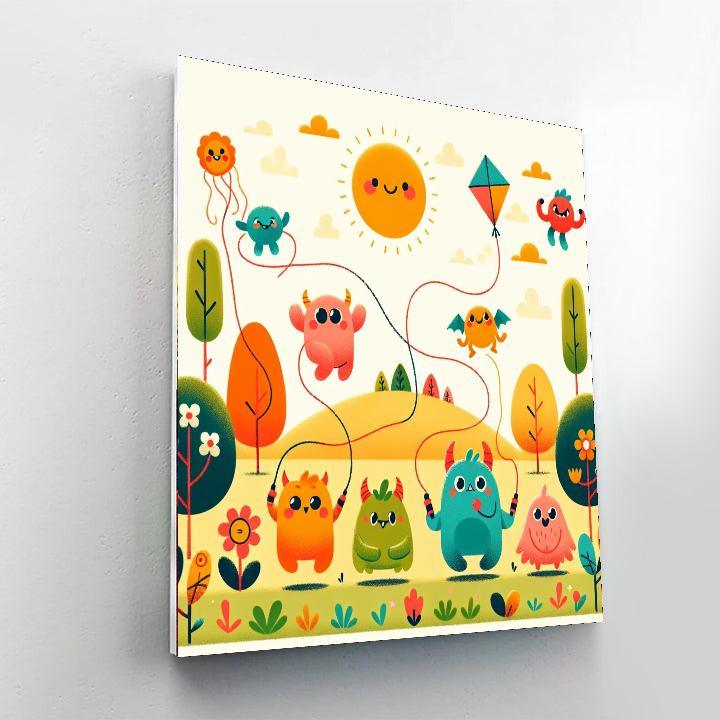 Adventure With Cute Monsters Painting By Numbers Kit