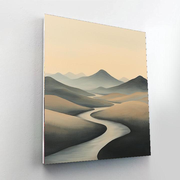 Zhao Mengfu Inspired Ethereal Tranquility  Painting By Numbers Kit