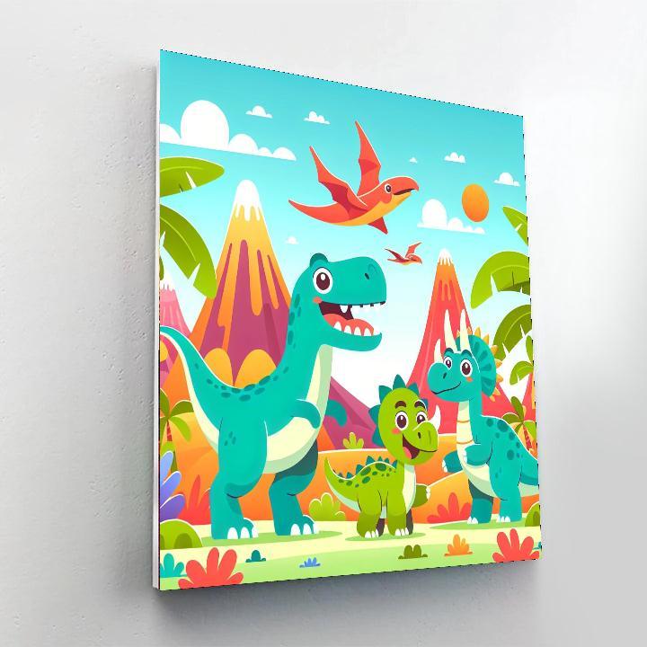 Jolly Dinosaur Safari Paint By Numbers Kits