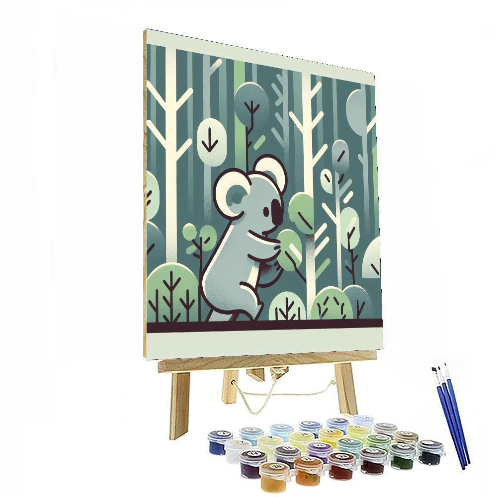 Curious Koala Forest Paint By Numbers Kits