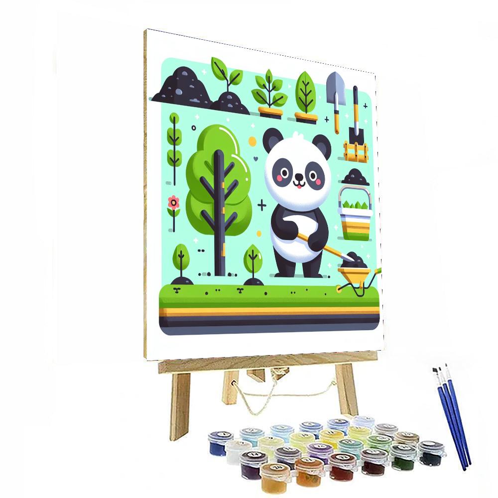Eco Guardian Panda Number Painting