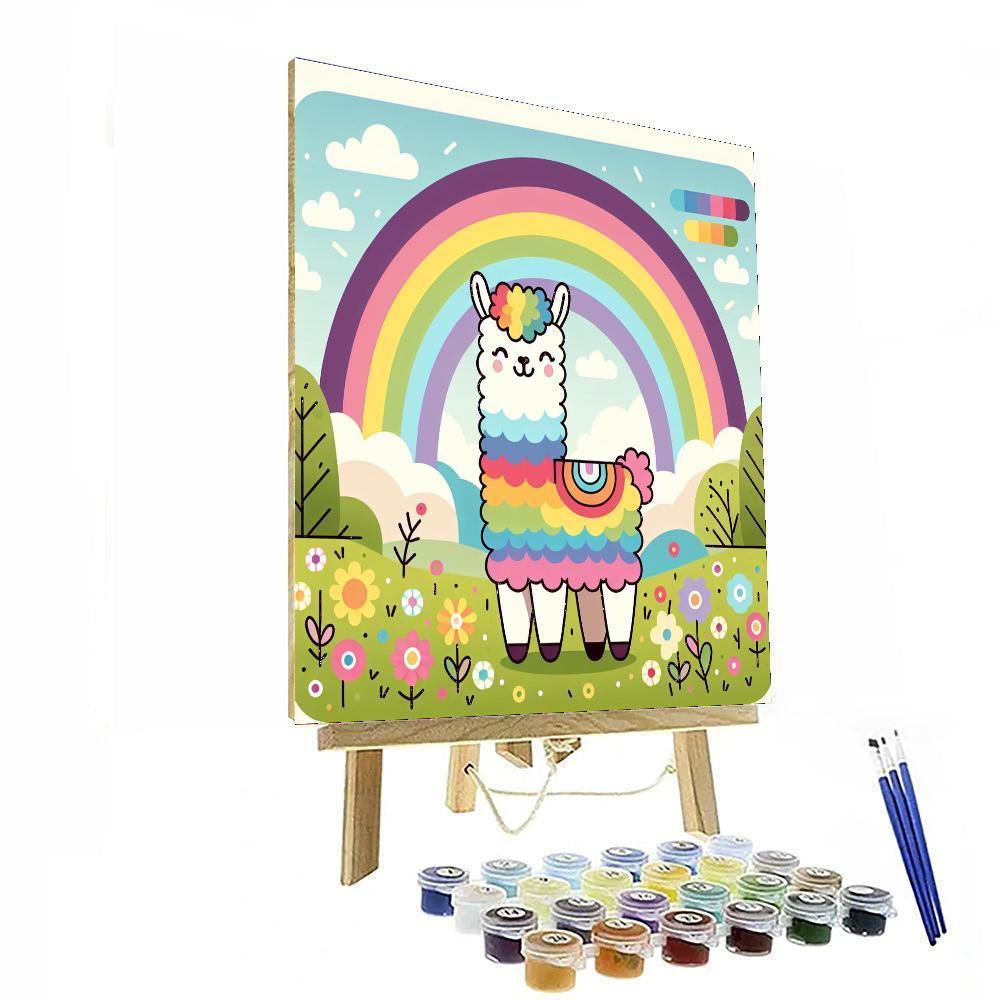 Rainbow Llama Adventure Paint By Numbers