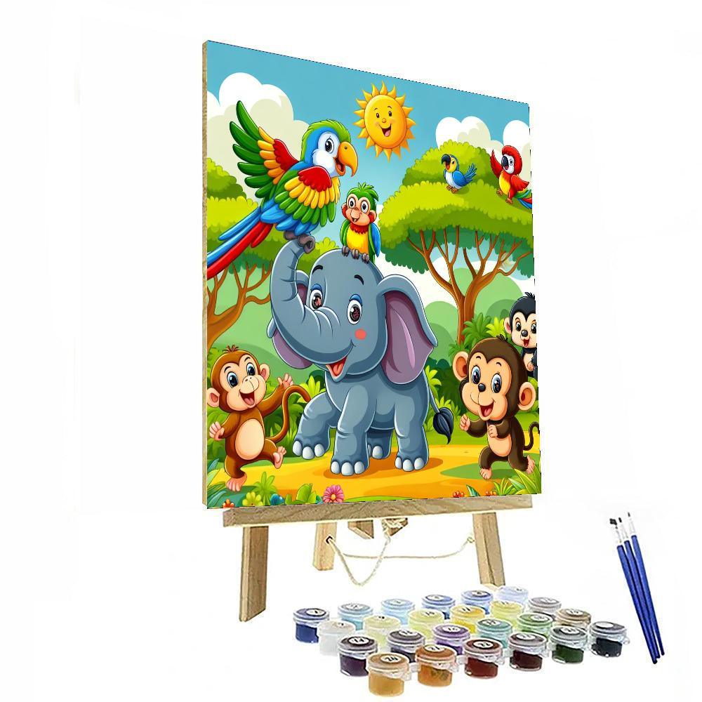 Joyful Adventure In The Jungle Paint By Numbers Kits