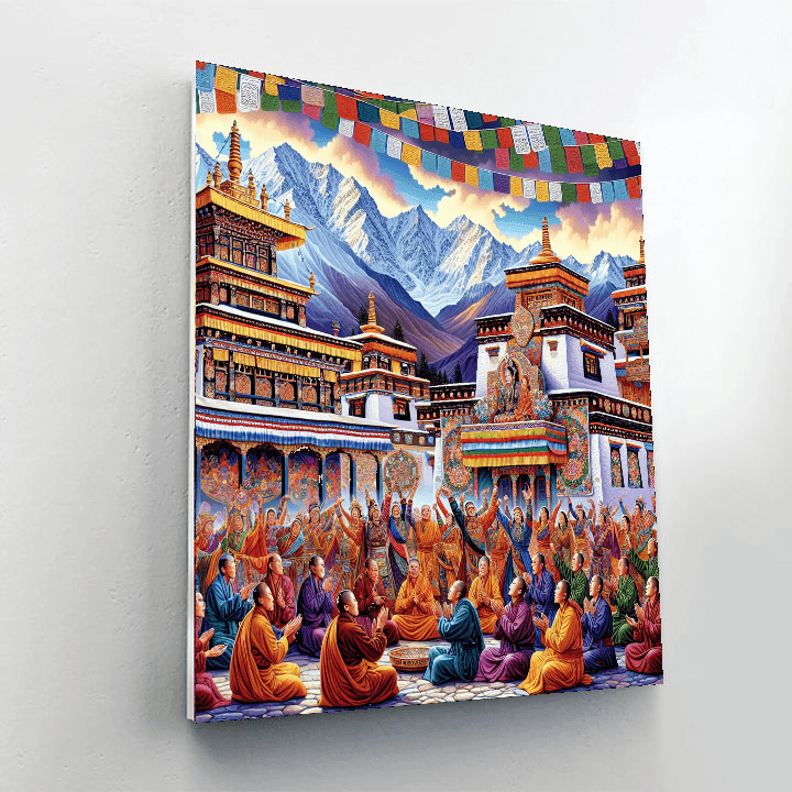 Hemis Festival - Ladakh Number Painting