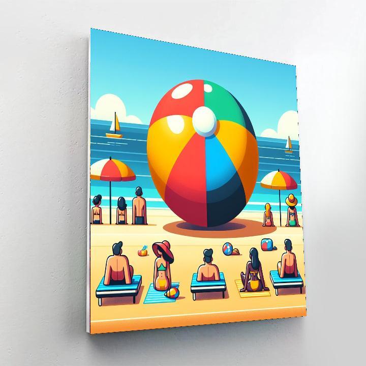 Sunny Beach Ball Paint By Numbers Kits