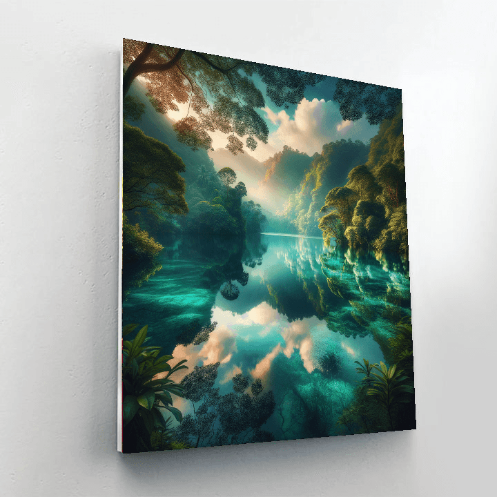 Reflective Lake Serenity Painting By Numbers Kit