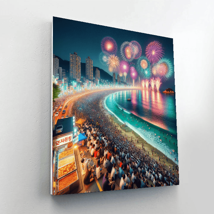 Busan Fireworks Festival Paint By Numbers Kits