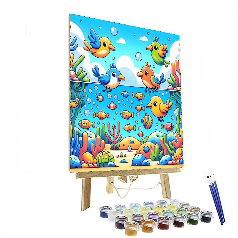 Aquatic Aviary Adventure Numbered Painting Kits