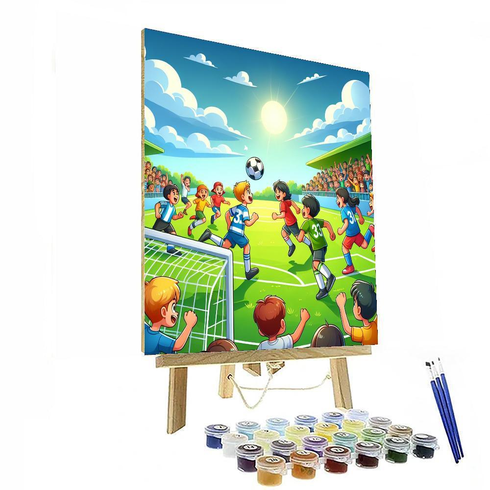 Energetic Soccer Game Paint By Number