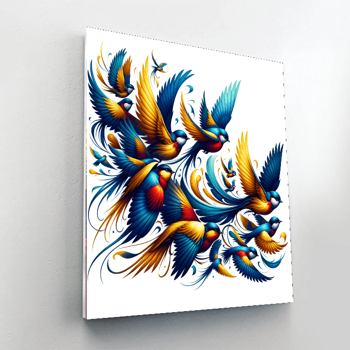 Birds In Harmony Paint By Number