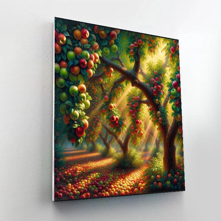 Bountiful Orchard Harvest Number Painting