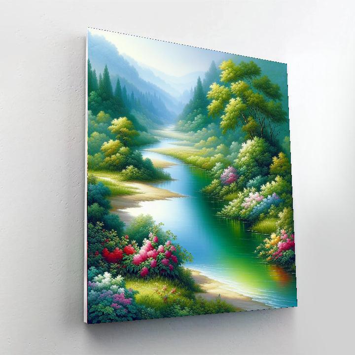 Tranquil River Journey Paint By Color