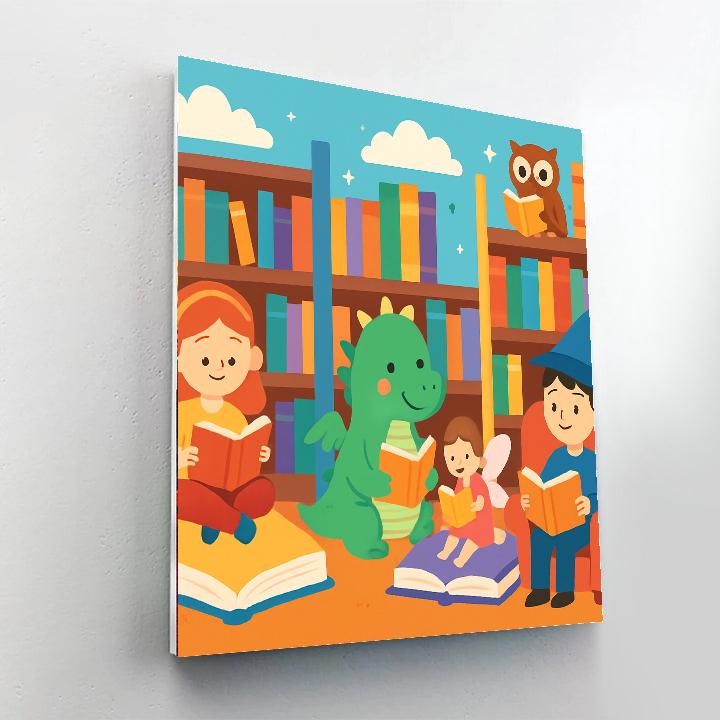 Exploring The Magical Library DIY Paint By Numbers