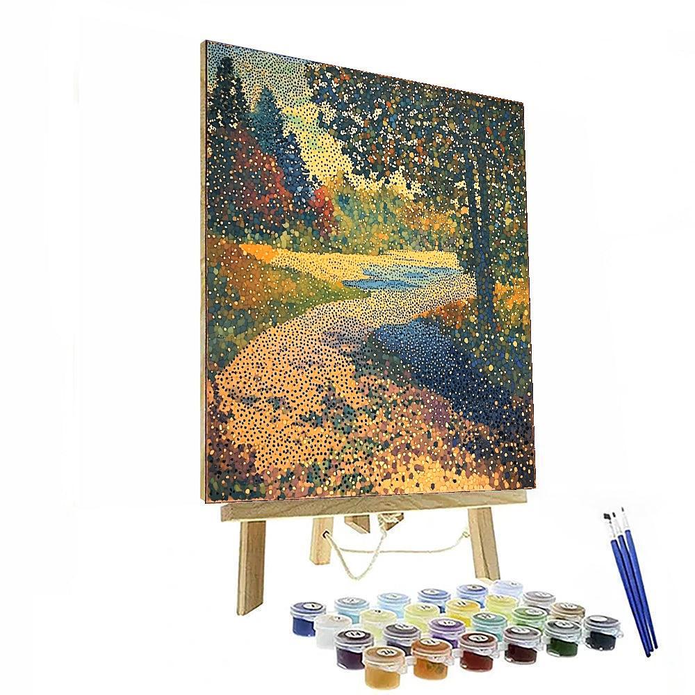 Georges Seurat Inspired Echos Of The Earth  Numbered Painting Kits