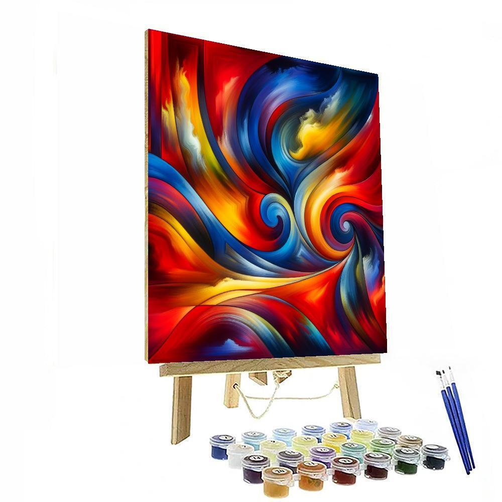 Abstract Whirlwind Harmony Painting By Numbers Kit