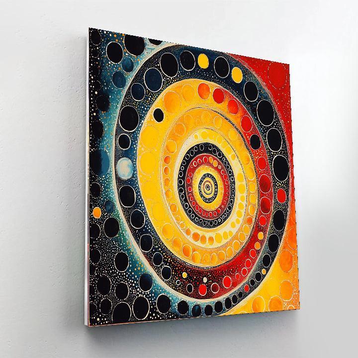 Yayoi Kusama Inspired Cosmic Spiral  Paint By Numbers Kits