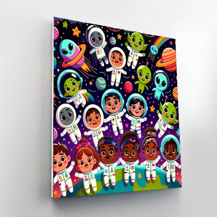 Adventurous Outer Space Voyage Painting By Numbers Kit