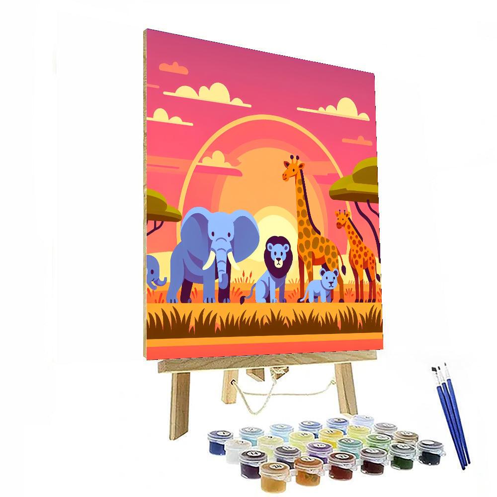 Savannah Safari Sunset Paint By Numbers