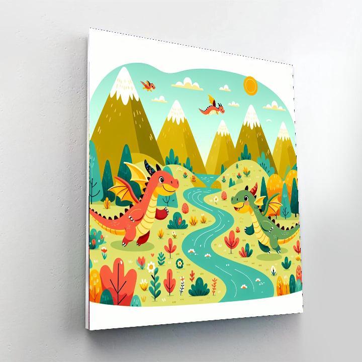 Whimsical Dragon Valley Paint By Numbers Kits