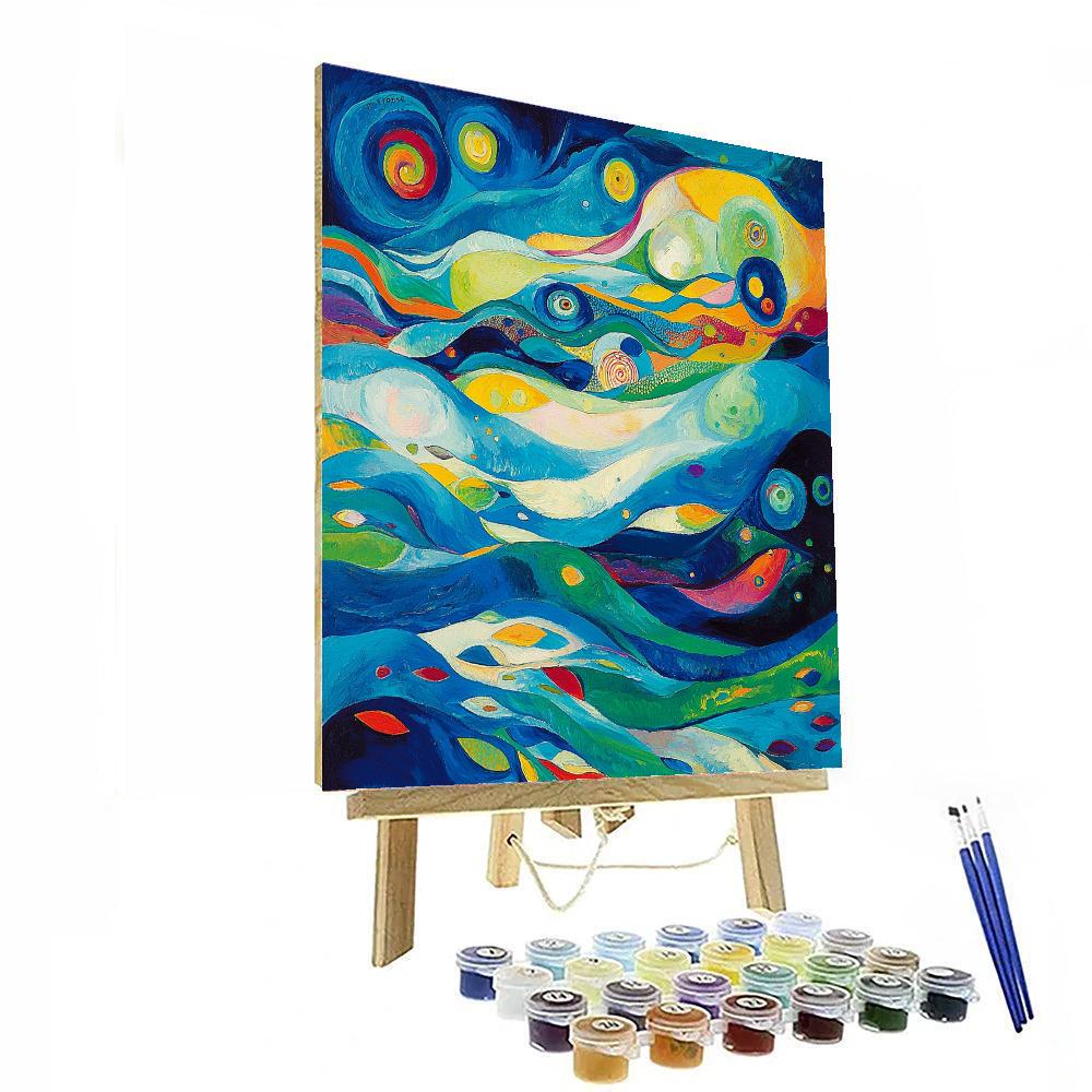 Wassily Kandinsky Inspired Dynamic Rhythm Of The Ocean  Paint By Numbers Kits