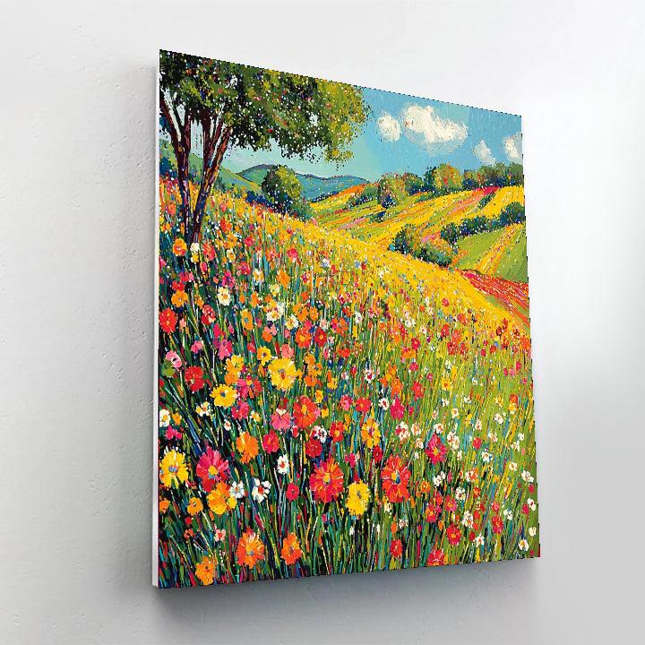 Georges Seurat Inspired Blooming Fields  Numbered Painting Kits
