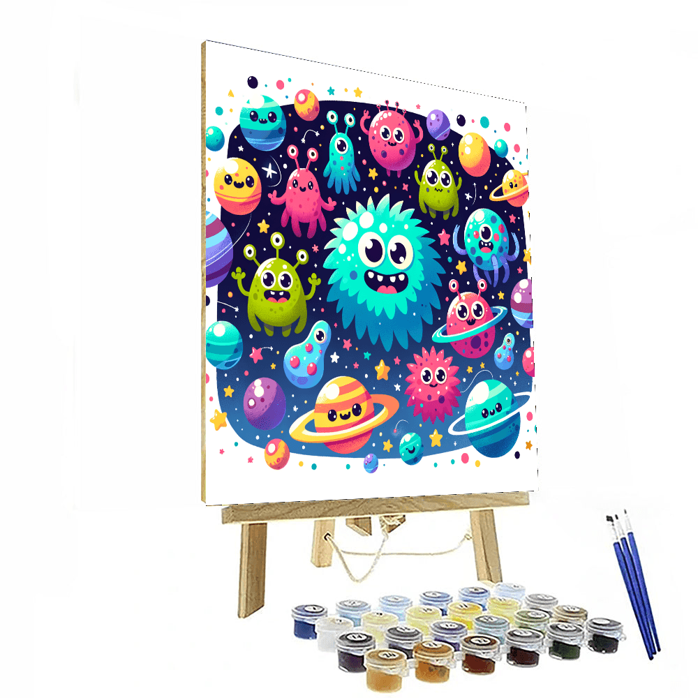 Friendly Space Monsters Paint By Number