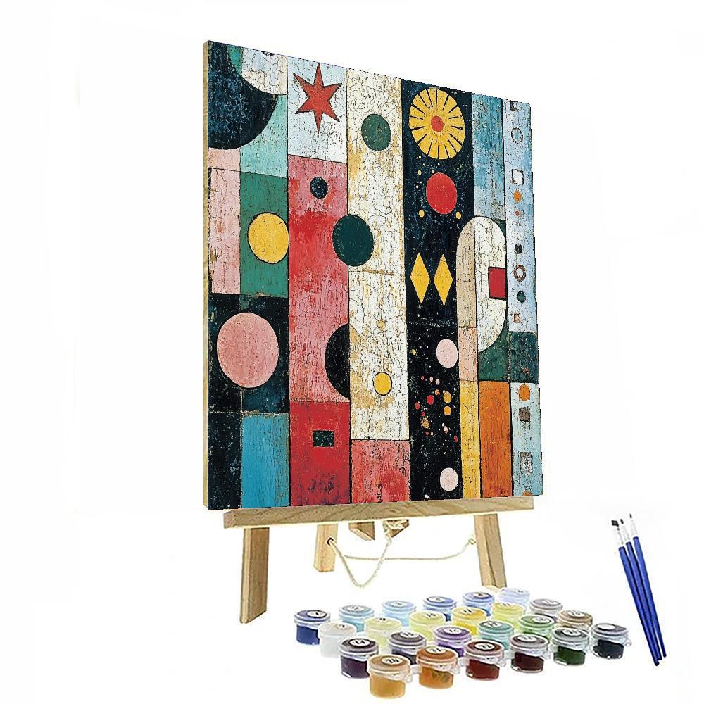 Paul Klee Inspired Embrace Of Shapes  Paint By Number