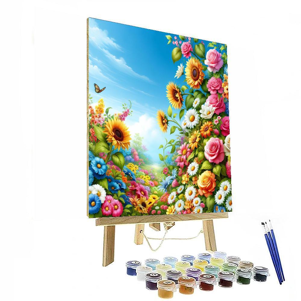 Bright Summer Garden Numbered Painting Kits