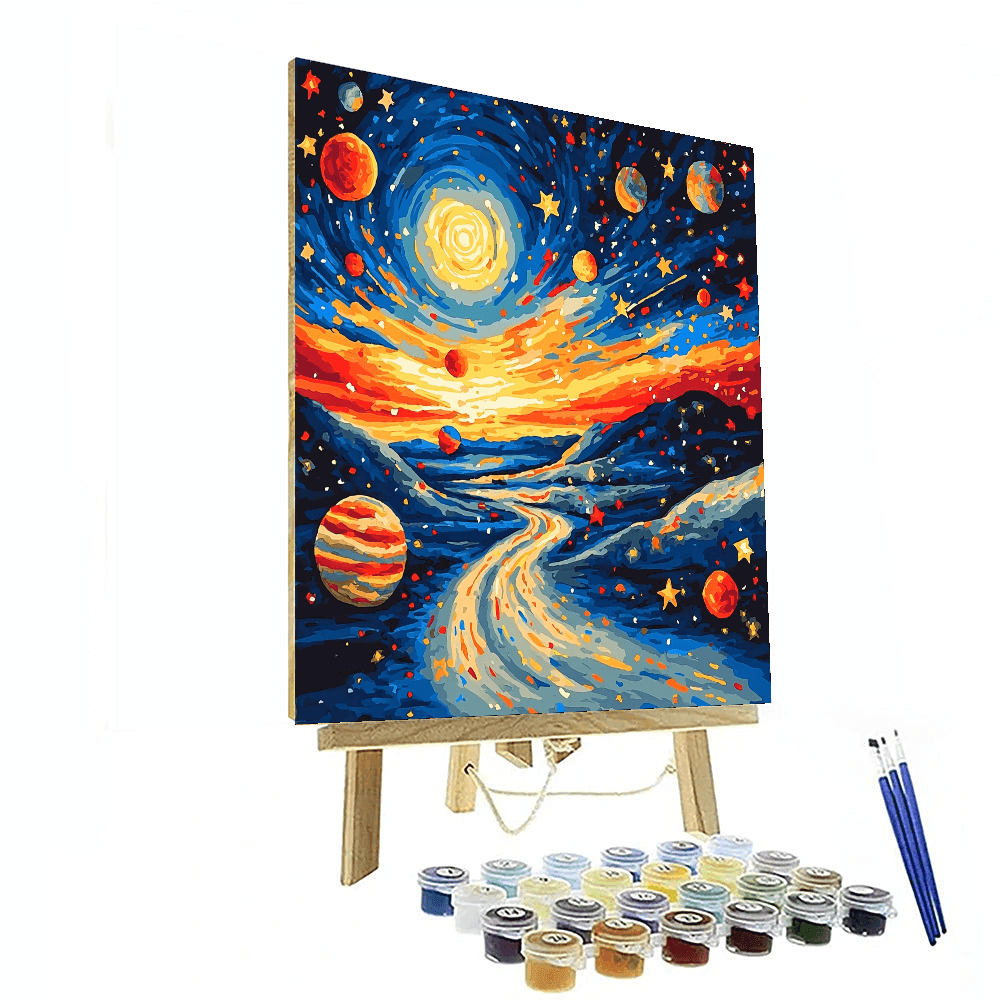 Edvard Munch Inspired Munch's Cosmic Harmony  Paint By Numbers Art