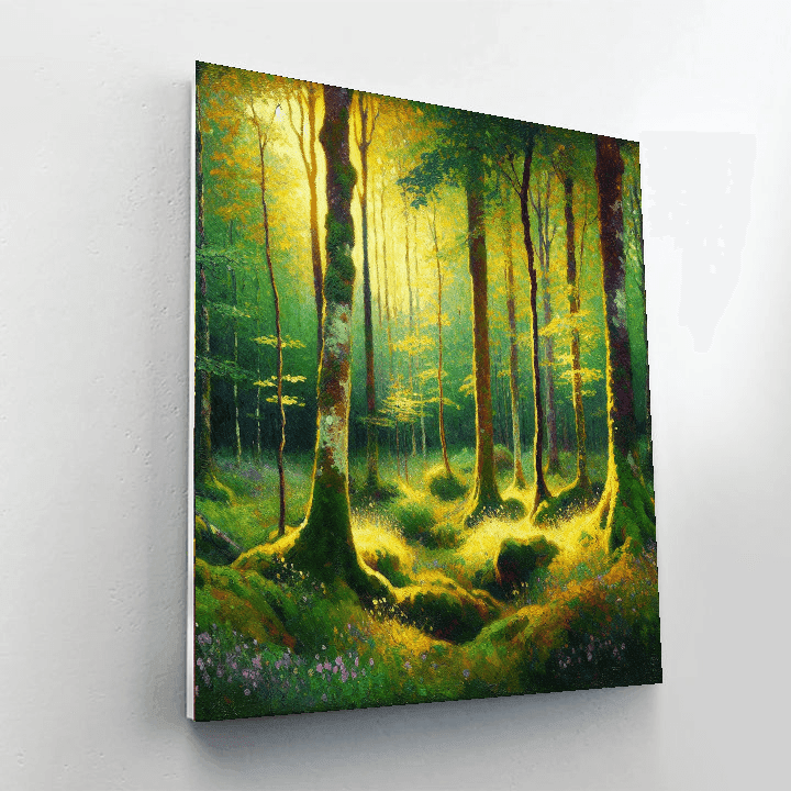 Serene Forest Scene Paint By Color