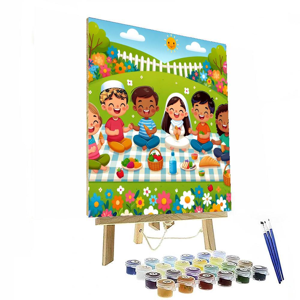 Glorious Garden Picnic Painting By Numbers Kit