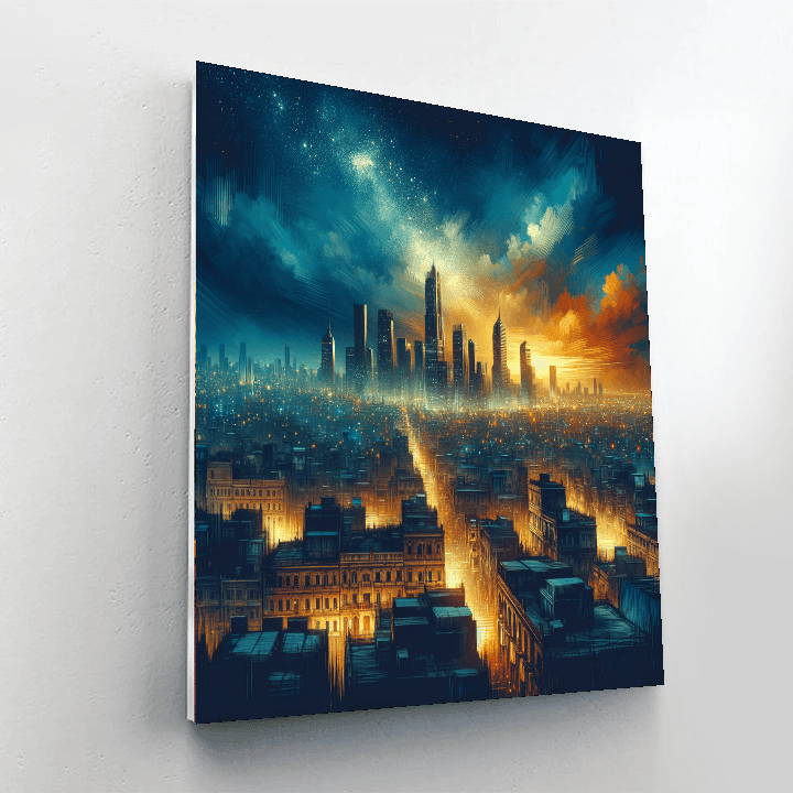 Twinkling City Lights Paint By Numbers Art