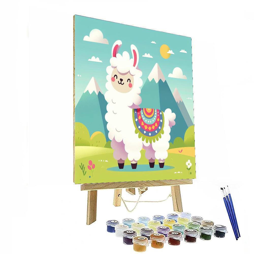 Cheerful Llama Painting By Numbers Kit