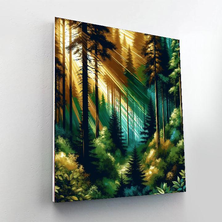 Lush Forest Enclave Paint By Color