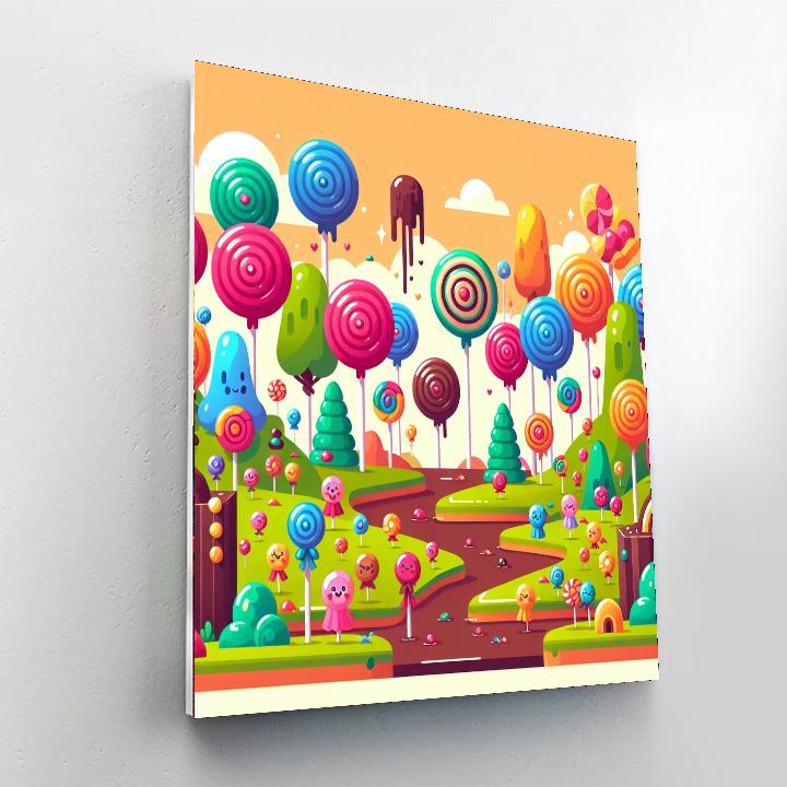 Exploring Candyland Numbered Painting Kits