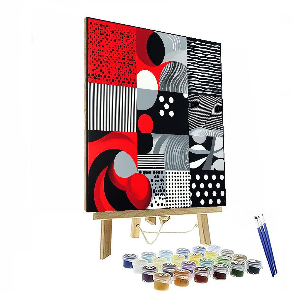 Banksy Inspired Disrupted Patterns  DIY Paint By Numbers