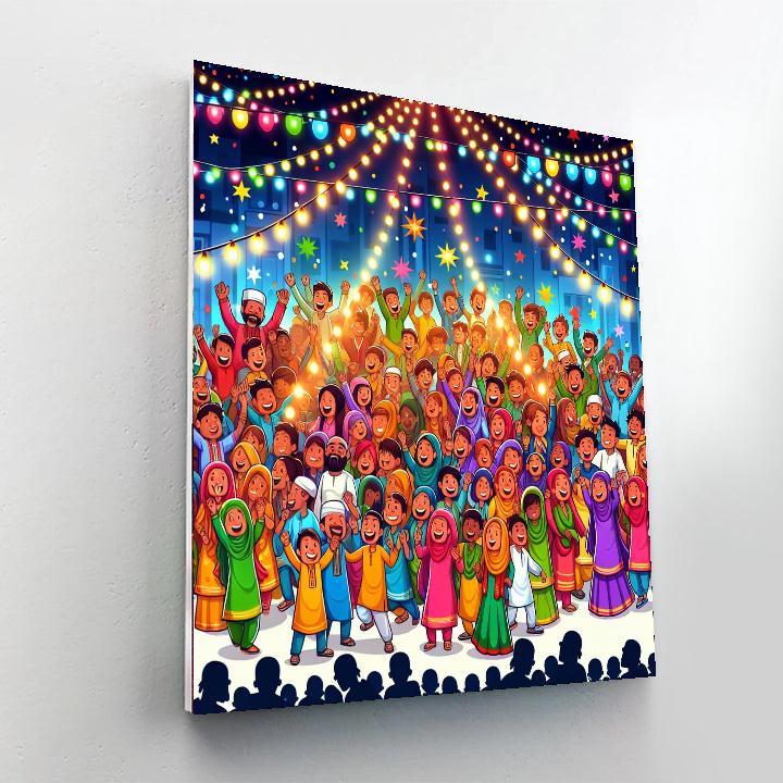 Festival Of Lights And Colors Number Painting