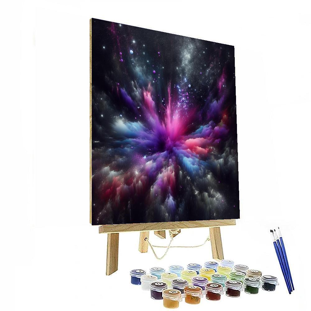 Cosmic Celestial Burst Paint By Number