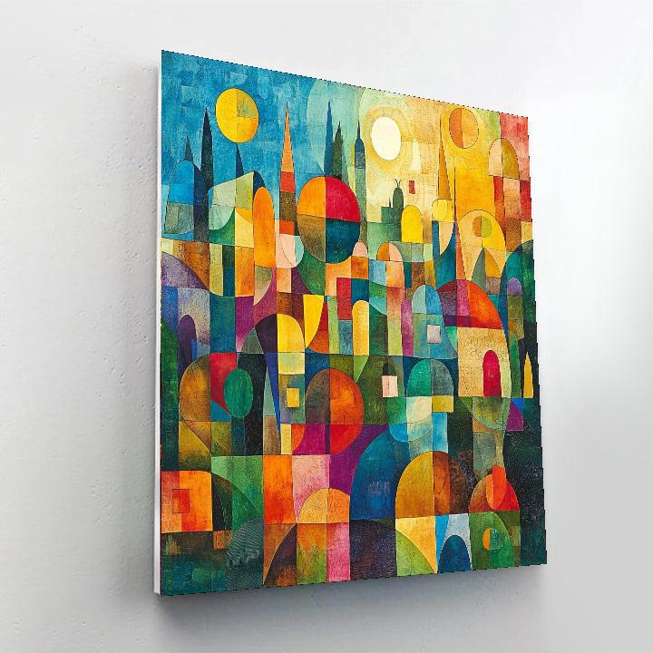 Paul Klee Inspired Fantasy Echoes  Number Painting