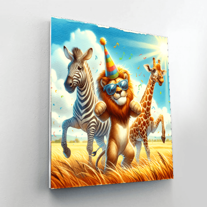 Funny Safari Animals Paint By Numbers
