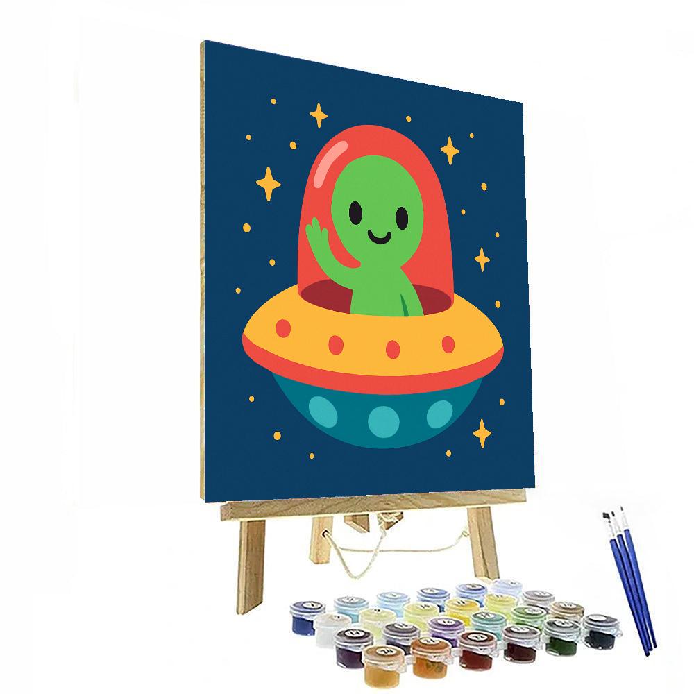 Space Adventure Aliens Paint By Numbers