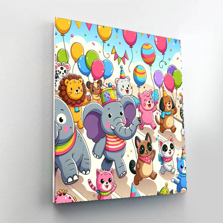 Artful Animal Parade Paint By Numbers Art