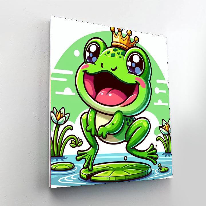 Silly Frog Prince DIY Paint By Numbers