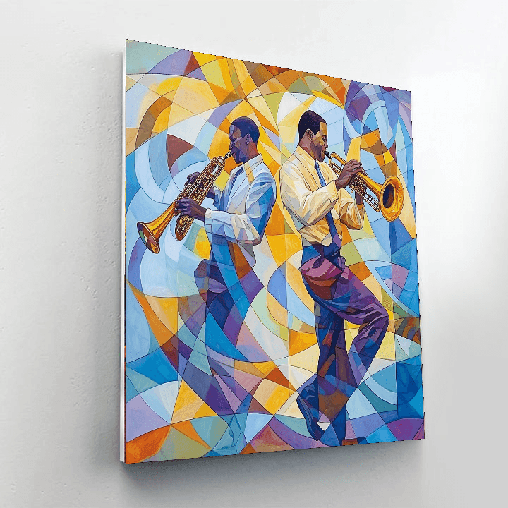 Romare Bearden Inspired Dynamic Duet  DIY Paint By Numbers