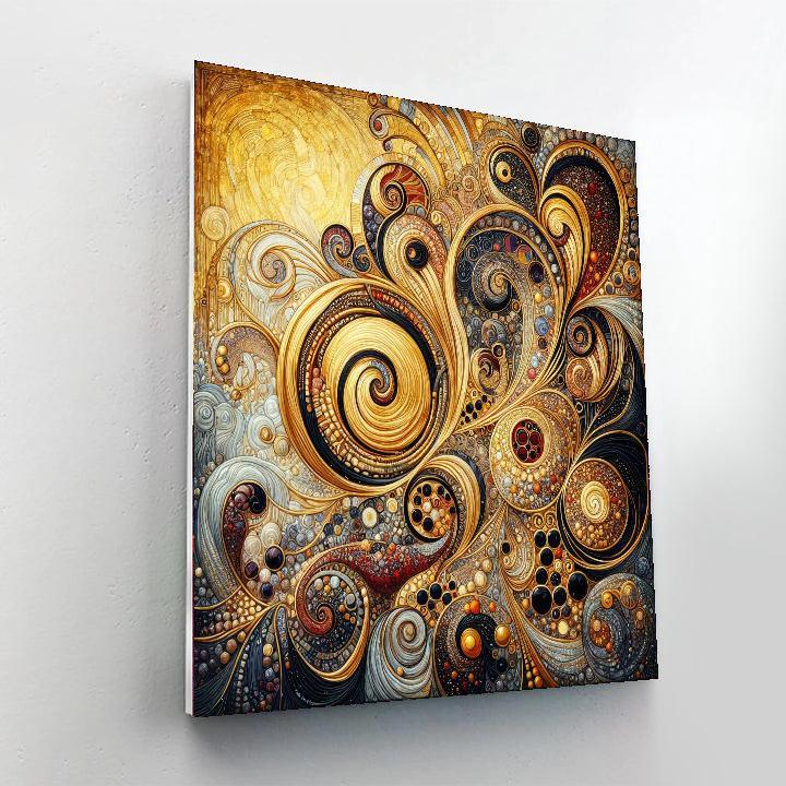 Klimt's Golden Whirl Numbered Painting Kits