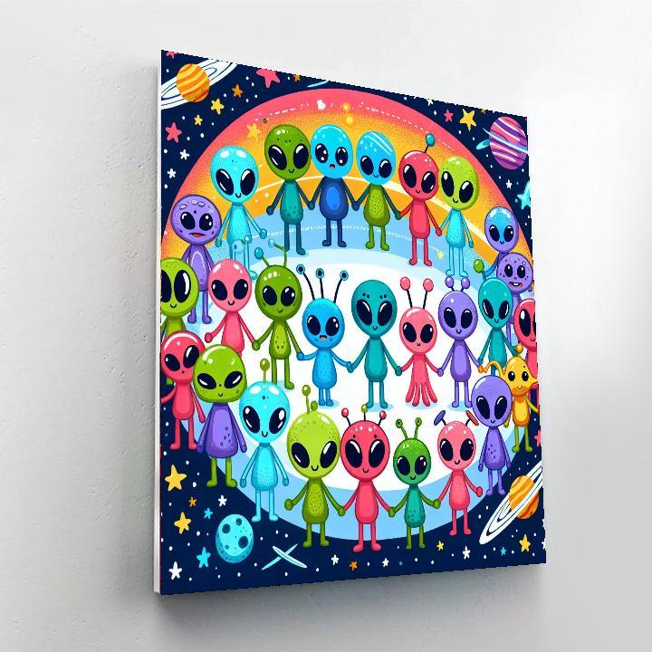 Galactic Friendship Circle Painting By Numbers Kit