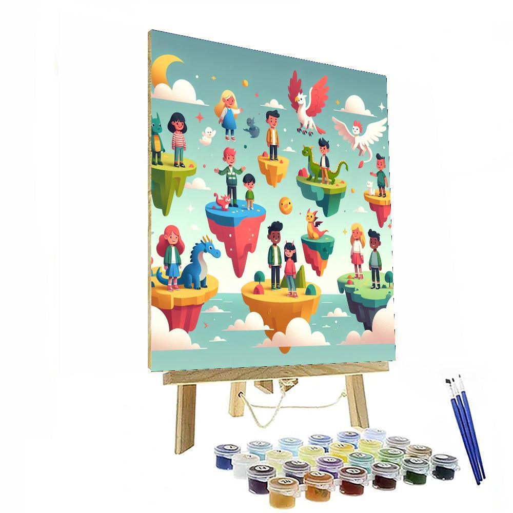 Sky Kingdom Adventure Paint By Numbers Art