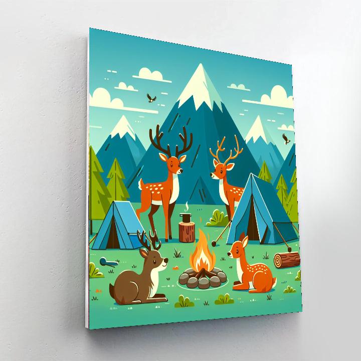 Mountain Camping Adventure Paint By Numbers Art