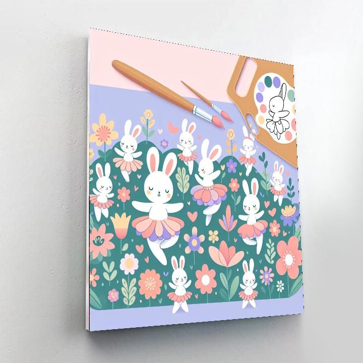 Ballet Bunnies In Bloom Numbered Painting Kits